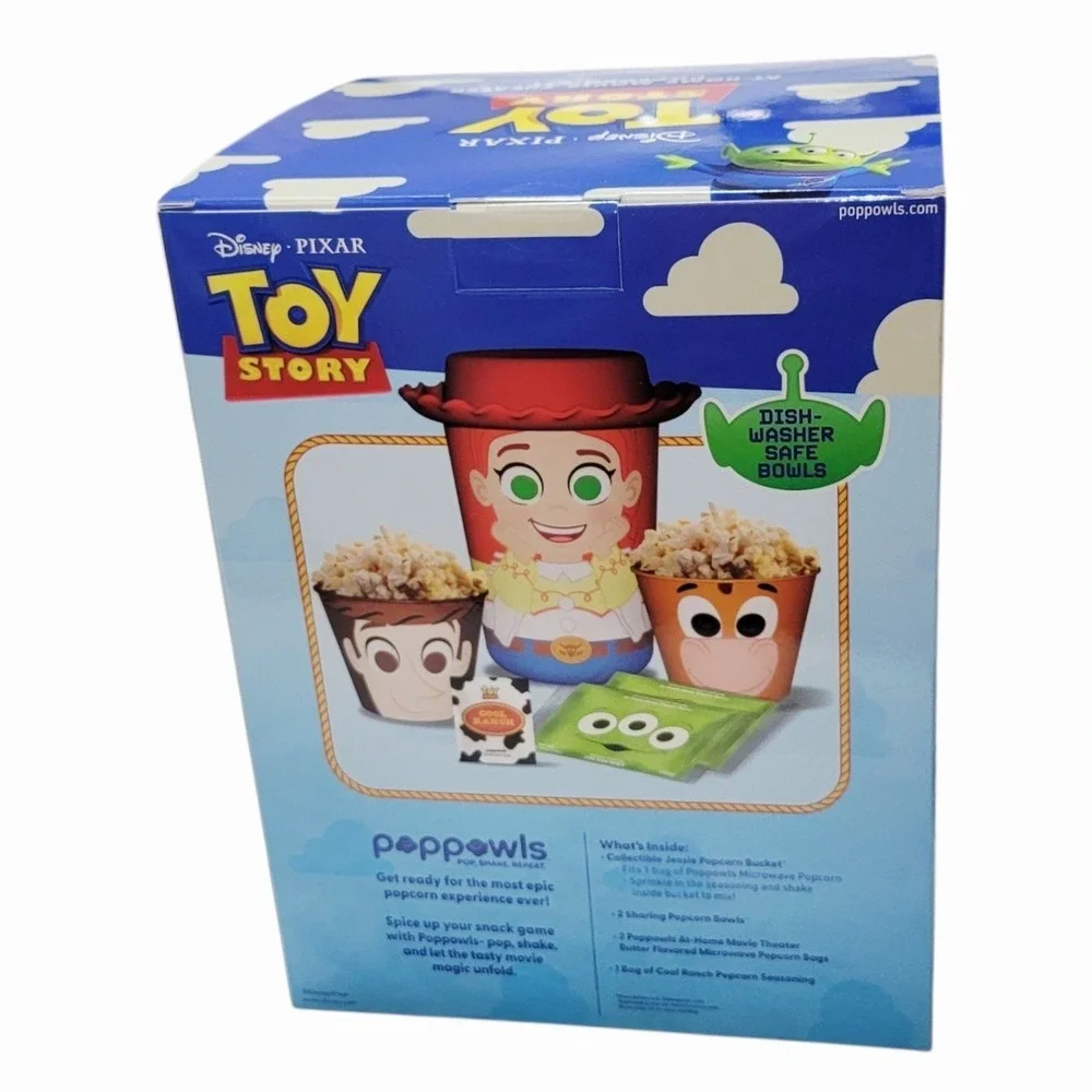 Disney Pixar Toy Story Jessie Poppowls At-Home Movie Theater Popcorn Kit 6pc NEW
